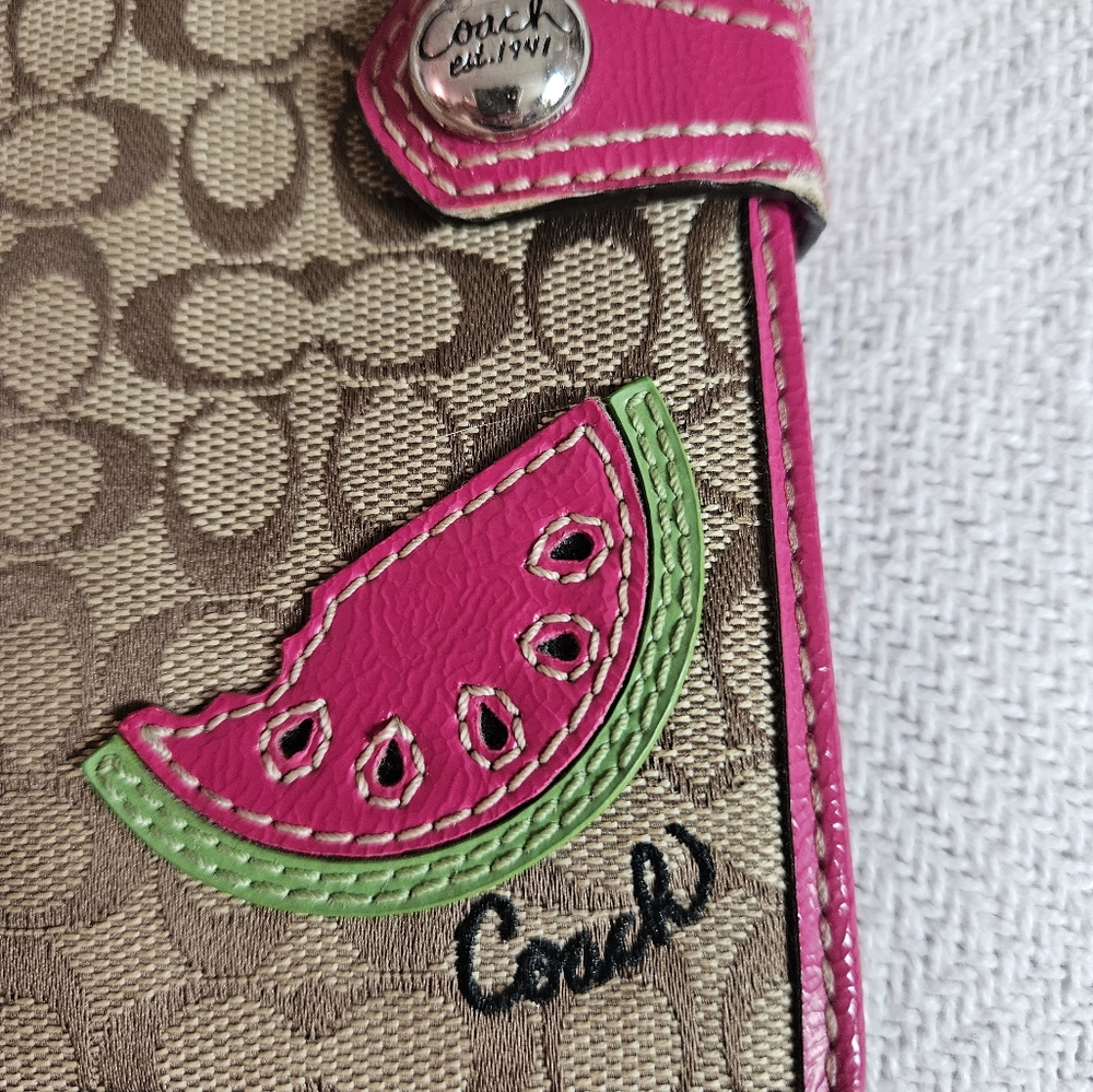 Coach Watermelon Snap Wallet